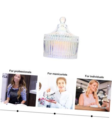Healeved Manicure Cup with Lid Locker Decorations Clear Container Sheer Nail Polish Crystal Holders for Acrylic Nails Nail Decor Nail Liquid Cup Food Decor Jewelry Jar Glass European Style - Buy Online on GoSupps.com
