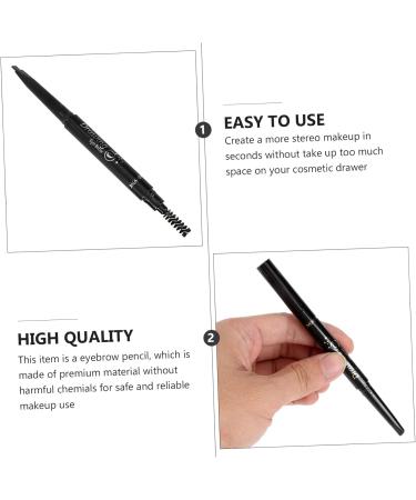 DRESSOOS 3pcs Eyebrow Pencil Brush Rotate Eyebrow Pencils Long Lasting Eyebrow Pencils Chocolate - Buy Online on GoSupps.com