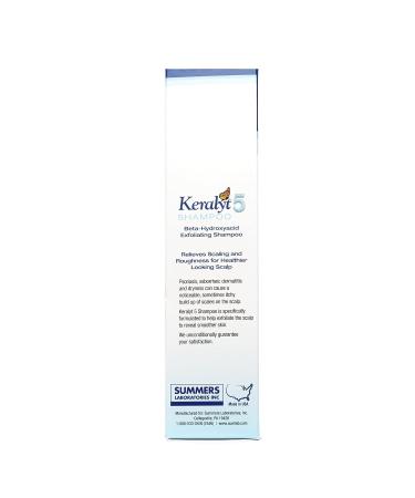 Keralyt 5 Anti-Dandruff Shampoo - Max Strength 5% Salicylic Acid for Scalp Build-Up Clearing and Relief from Dandruff, Psoriasis, Seborrheic Dermatitis, Dryness, and Itchiness - Buy Online on GoSupps.com