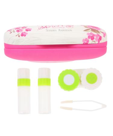 Solustre 3 sentences double -layer glasses case glasses holder glasses holder glasses stand stand lentil holder glasses holder contact lenses solution suite holder travel travel kit flocked cloth