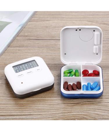 SUPVOX Digital Pill Box with 4 Compartments & 5 Reminders - Gray | International Shipping Available - Buy Online on GoSupps.com