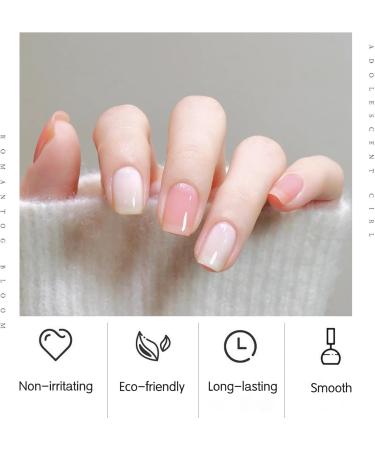 Nail Polish Set Pink & White Nail Polish 2 Color Quick Dry Water-Based Nail Gel Chip-resistant Peel off Nail Polish Kit for DIY Nail Art French Manicure At Home No Need Cure - Buy Online on GoSupps.com