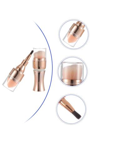 Angoily 4 in 1 Makeup Brush - Dual Ended Flat Foundation & Sponge Brush for Face Makeup - Perfect for Girls - High-Quality Artificial Fiber Cosmetics Tool - Buy Online on GoSupps.com