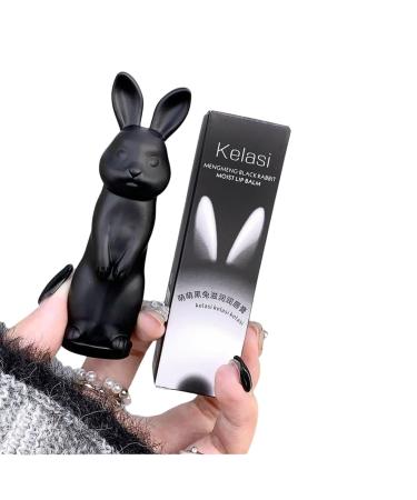 Moily Elegant Rabbit Shaped Lip Balm Soothing Dry Lips Lightweight Moisture Women Girls Teen Friendly Black One Size One Size Black