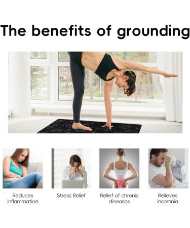 Groundmate Kit - Universal Earth Mat for Bed Yoga & Computer | Reduces EMF Stress Pain & Inflammation | Black Conductive Carbon - Buy Online on GoSupps.com