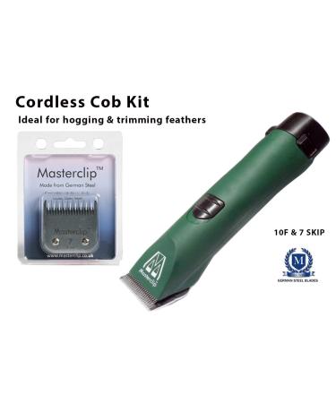 Cordless MD Roamer Cob Kit Horse Clipper/Trimmer with 10F and 7 Skip Blades - for Feathers and Hogging Manes - Buy Online on GoSupps.com