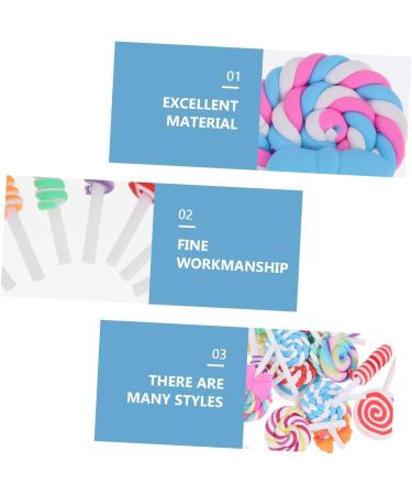 HOMSFOU 30pcs Simulation Lollipop Phone Shell Decoration Phone Case Decoration Handicraft Accessory Scrapbooking Resin Flatbacks Sweet Candy Charms Diy Adornment Pendant Polymer Clay Cream - Buy Online on GoSupps.com