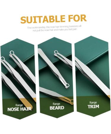 Ipetboom 4 Sets Round Nose Hair Clip & Trimmer - Stainless Steel Beard & Nasal Hair Clippers for Men | Grooming Tools & Tweezers - Buy Online on GoSupps.com