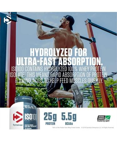 Dymatize ISO 100 Birthday Cake Whey Protein Powder - 25g Hydrolyzed Whey Isolate - Gluten Free - Fast Digesting - 20 Servings - Buy Online on GoSupps.com