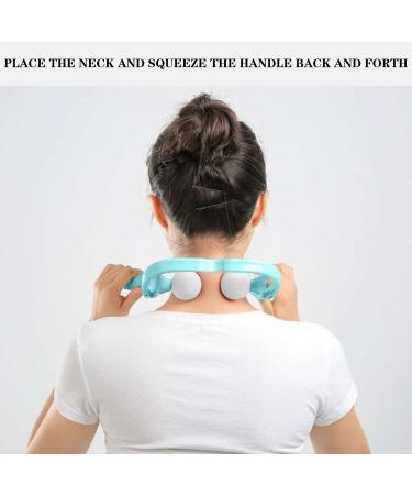 Clicitina Multifunctional Manual L Massage Device & Fitness Rubber Band Set - Blue One Size | Calm Neck Muscles & Enhance Workouts - Buy Online on GoSupps.com