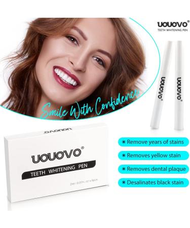 Uouovo Teeth Whitening Pen (6 Pcs) - Effective & Painless Whitening - Natural Mint Flavor - Buy Online on GoSupps.com