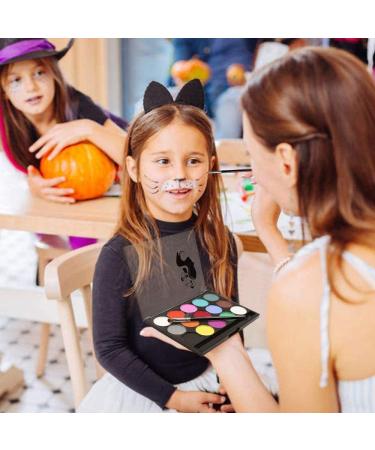 Face Painting Kit for Kids 15 Colors Non-Toxic Professional Quality Palette Body Face Painting Supplies with 2 Brushes for Kids Adults Party Cosplay - Buy Online on GoSupps.com
