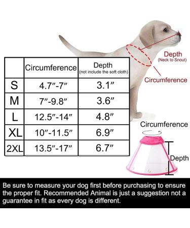 Adjustable Recovery Cat Cone Dog Collar | Clear Padded E-Collar for Cats and Puppies - Pink - M Size - Buy Online on GoSupps.com