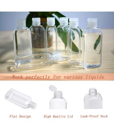 5 Pack 3.4oz Clear Plastic Squeeze Bottles with Flip Cap - TSA Approved for Travel - Ideal for Shampoo, Conditioner, Lotion - 5 Counts - Buy Online on GoSupps.com