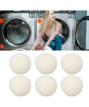 6Pcs Wool Drying Balls Skin Friendly Fabric Softener Reusable Static Reduction Time Saving Drying Ball for Shorten Drying Time Impurities Adsorption Moisture & Odour Removal (6cm) - Buy Online on GoSupps.com