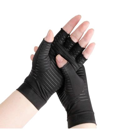 Arthritis Gloves - Guaranteed Highest Content. Glove for Carpal Tunnel Computer Typing and Everyday Support for Hands. Fit for Women and Men (Large 1 Pair)
