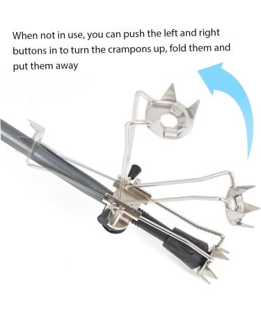 Cane Tips for Ice Cane Ice Tip Attachment 2PCS Stainless Steel 5-Prong Ice Tip for Cane Universal Cane Ice Tip Non-slip Ice Grip for Winter Snow Safety - Buy Online on GoSupps.com