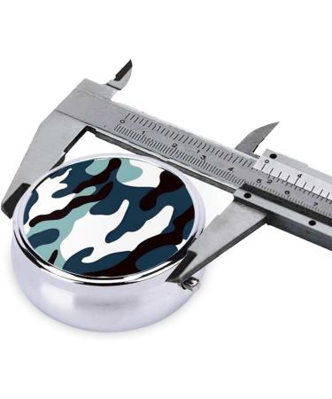 Marine Camouflage Round Pill Box Organizer | 3 Compartment Portable Travel Pill Box for Travelers - International Shipping Available - Buy Online on GoSupps.com