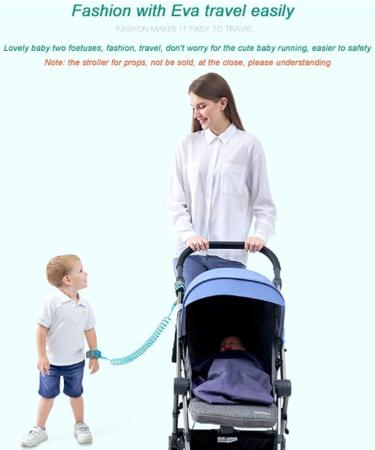 1.5M Toddler Leash | 360 Rotating Wrist Reins | Anti-Lost Wrist Link for Kids - Blue - Buy Online on GoSupps.com