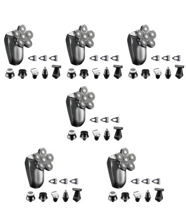 6 Sets Electric Shaver Electric Man Shaver Electric Razor Travel Shaver Chargeable Shaver Hair Removal Device Waterproof Male Razor Rechargeable Razor Beard Shaver Men Razor