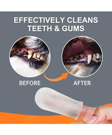 100Pcs Dog Teeth Cleaning Finger Wipes | Pet Dental Care | Freshen Breath, Reduce Plaque & Tartar | No Brushing Required - Buy Online on GoSupps.com