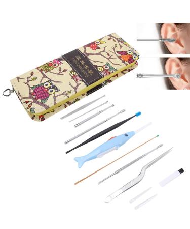 Professional Luminous Earpick Set - 10Pcs Earwax Remover Tweezers for Body Health Care - Buy Online on GoSupps.com