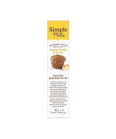 Simple Mills Almond Flour Banana Muffin & Bread Mix - Gluten Free, Plant Based, Paleo - 9 oz - Buy Online on GoSupps.com