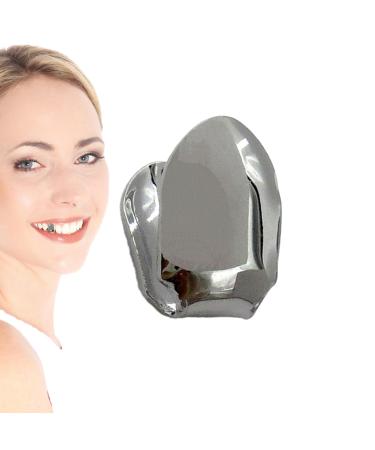 Gold Teeth Caps 14k Gold Finish Small Single Tooth Top | Gold Plated Realistic Fake Teeth Grills Gold Finish Eye Catching and Stylish Tooth Caps for Women and Men Besreey Black Tarnish