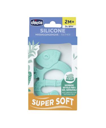 Chicco Teething Ring Soft&Clean Lizard Blue 2M+