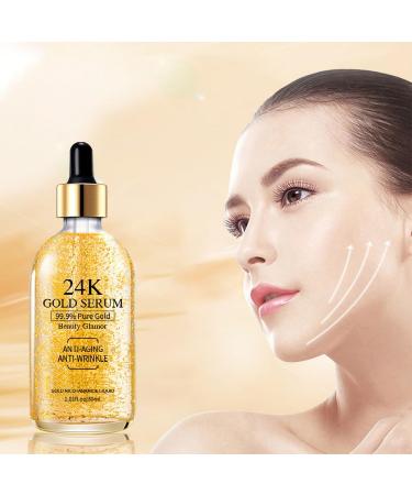 24K Gold Serum - Anti-Aging & Anti-Wrinkle Face Moisturizer | Gold Niacinamide Liquid for Beautiful Skin | 30ml - International Shipping Available - Buy Online on GoSupps.com