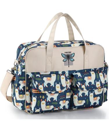 Kamay Waterproof Mummy Diaper Bag with Changing Mat - Lamar Navy Alpaca - Buy Online on GoSupps.com