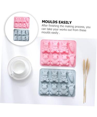 Zerodeko 2pcs Silicone Cake Mold Clay Mold Animal Cake Carrot Rabbit Shaped Cake Molds Pudding 3D Household - Buy Online on GoSupps.com