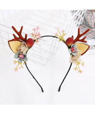 Christmas Deer Antlers Headbands Elk Deer Animal Horns Hair Band Hair Piece Halloween Xmas Cosplay Costume Hair Accessories for Women and Girls - Buy Online on GoSupps.com