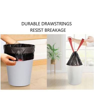 Feisco 8 Gallon Black Trash Bag 30L Drawstring Garbage Bag Trash Can Liner 0.9 Mil 90 Counts (8 Gallon(30L) Black) 90 count (Pack of 1) Black - Buy Online on GoSupps.com
