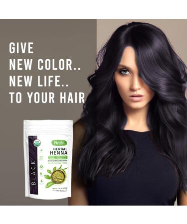 Pardesi Hair Henna Powder - USDA Organic Natural Black Hair & Beard Dye | 7.05 oz | Amonia & PPD Free | Includes Gloves & Applicator | Unisex Made in India - Buy Online on GoSupps.com