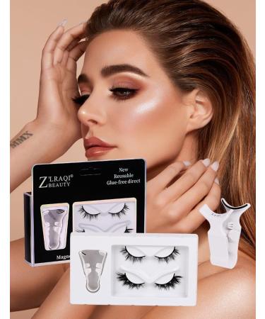 Onewly Magnetic Eyelashes 2 Pairs Reusable Magnetic Eyelash Kit Each Eyelash Has 5 Layers of Magnetism Dual Magnetic Lashes Magnetic Eyelashes Natural Look - Buy Online on GoSupps.com