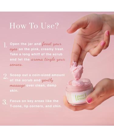 Pink Guava Face Scrub with Niacinamide & African Melon - Gentle Exfoliation for Clear Glowing Skin | Tan Removal | Suitable for All Skin Types | 50g - Buy Online on GoSupps.com