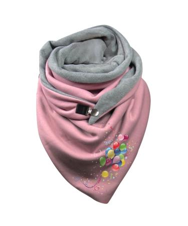 Scarf Women Elegant Print Triangular Scarf Cape Scarf Button Scarf Women Triangular Scarf Cape Warm Scarf One Size F