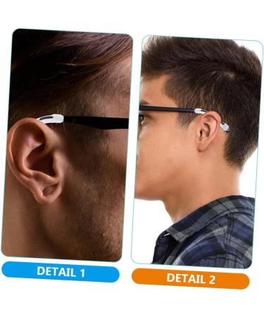 Healeved 10 Pairs Glasses Fixed Ear Support Accessories - Silica Gel Boots Assorted Colors (1.5X7X0.7CM) for Comfort & Stability - International Shipping Available - Buy Online on GoSupps.com