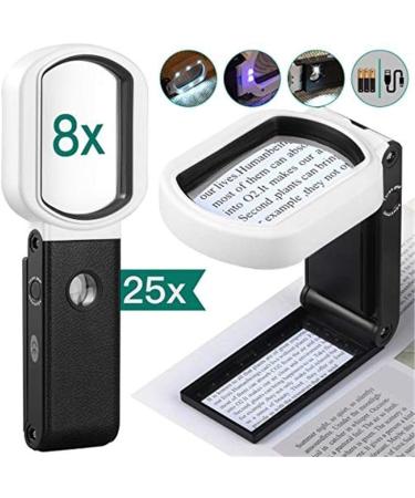 Lightweight Magnifying Glass 85X55Mm Square Optical Lens 9 Led Lights Handheld Magnifying Glass for Reading Reading Appraising Antiques Lofty Ambition - Buy Online on GoSupps.com