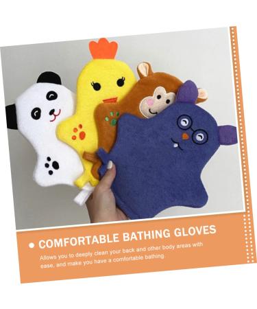Beaupretty 4pcs Exfoliating Body Scrubbing Gloves - Bath Towel Washcloths & Shower Scrubber for Spa-like Skin Care - Buy Online on GoSupps.com
