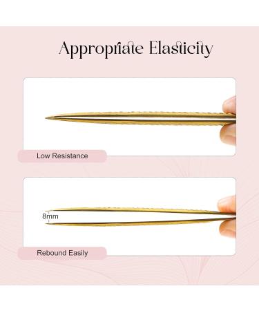Allove Eyelash Extension Tweezers - High-Precision 90-Degree Diamond Handle Fiber Pincers for Volume Extensions - Buy Online on GoSupps.com