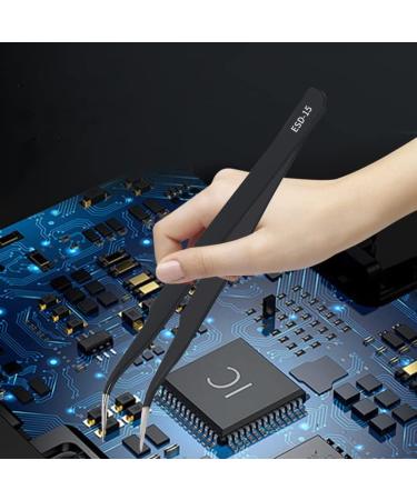 Multi-Functional Tweezers for Nail Art, Eyelash Extension, and Ingrown Hair Removal - Black Rhinestone Pickers Included - Buy Online on GoSupps.com