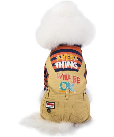 Izefia Dog Coat Clothes Hoodies Jumpsuit Dog Clothing Thickened Cotton Jeans Overall Fleece Warm Sweater 4 Legs Jacket Sweat Shirt for Small Dog Medium Cat Orange XXL XX-Large Orange - Buy Online on GoSupps.com