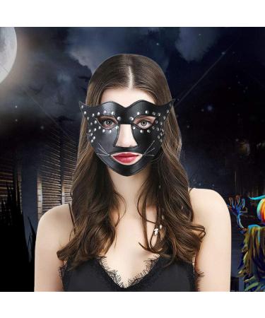 Buy Base-Mask Decoration Maskerade Grown Black Bondage Cat Hall Mask - Black Mouth Protection | One Size | International Shipping Available - Buy Online on GoSupps.com