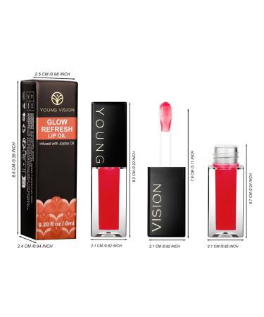 YOUNG VISION Lip Glow Oil - Moisturizing Lip Gloss with Jojoba Seed Oil for Plumping Shine | Shop Internationally - Buy Online on GoSupps.com