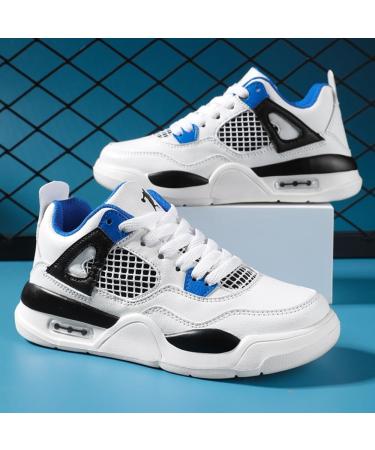 Adoff Basketball Shoes for Kids | Universal Casual Sports Shoes for Boys & Girls | Size 36 EU | Blue & White - Buy Online on GoSupps.com