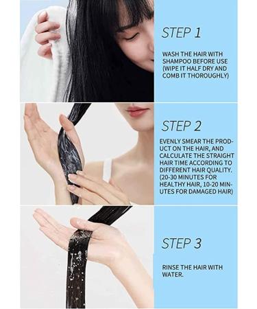 Protein Correcting Hair Straightening Cream Hair Straightening Treatment Cream For Curly Hair Nourishing Fast Smoothing Collagen Hair Straightener Cream For All Hair Types (2pcs) - Buy Online on GoSupps.com