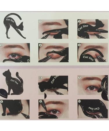 Cat Eyeliner Guides Easy Quick Makeup Tool Eye Liner Stencils Templates Black Stylish Clever - Buy Online on GoSupps.com