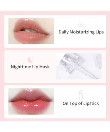 Hydrating Lip Glow Oil - Clear Non-Sticky Lip Gloss with Vitamin E & Jojoba Oil | Cruelty-Free & Paraben-Free - Buy Online on GoSupps.com